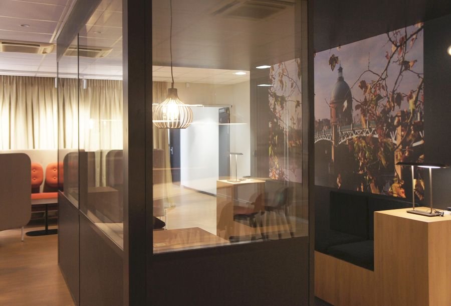 La Banque Postale, Toulouse : bureaux, restauration et work café